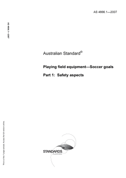AS 4866.1-2007 Playing field equipment—Soccer goals