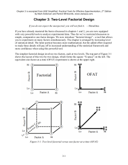 Chapter 3: Two-Level Factorial Design - Stat-Ease
