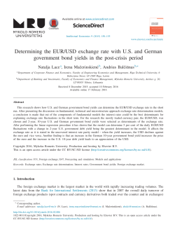 Determining the EUR/USD exchange rate with US and