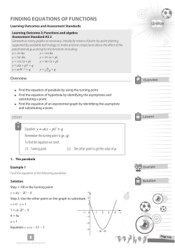 Finding Equations of Functions