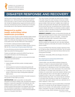 disaster response and recovery