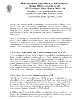 MA Dept. of Public Health Ponds Fact Sheet