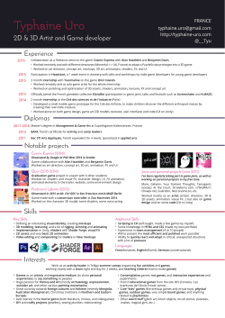 resume - Typhaine Uro