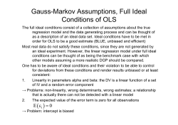 Gauss-Markov Assumptions, Full Ideal Conditions of OLS
