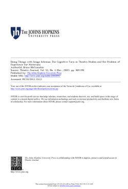 Doing Things with Image Schemas: The Cognitive Turn in