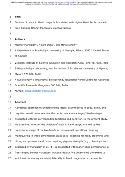 Title 1 Division of Labor in Hand Usage Is Associated with