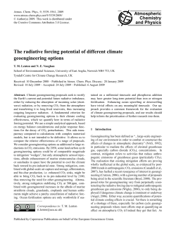 The radiative forcing potential of different climate geoengineering
