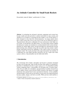 An Attitude Controller for Small Scale Rockets