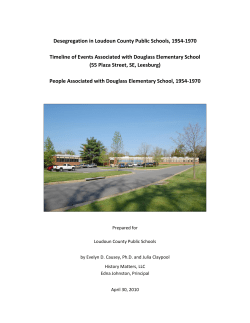 Desegregation in Loudoun County Public Schools, 1954