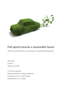 Master Thesis - Diffusion of Sustainable Innovation