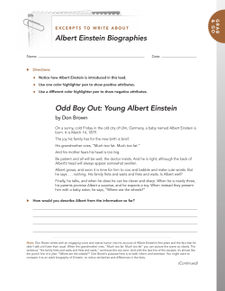Odd Boy Out: Young Albert Einstein Albert Einstein