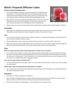 Agar Cubes
