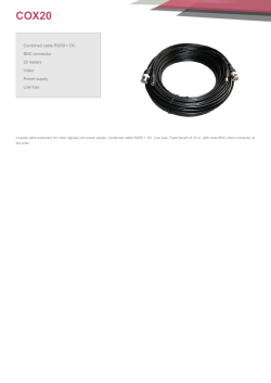 Combined cable RG59 + DC BNC connector 20 meters