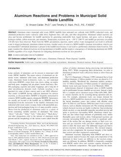 Aluminum Reactions and Problems in Municipal