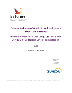 Greater Saskatoon Catholic Schools Indigenous