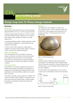 CH2 - Design snapshot 15: Phase change material