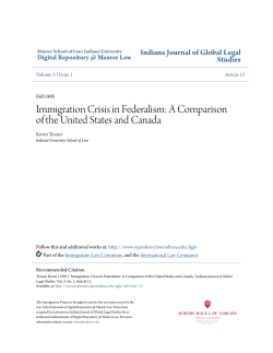Immigration Crisis in Federalism - Digital Repository @ Maurer Law