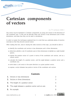 Cartesian components of vectors