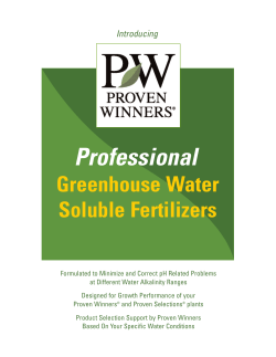 Professional Greenhouse Water Soluble Fertilizers