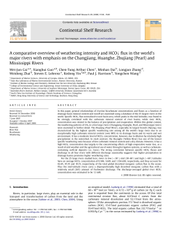 A comparative overview of weathering intensity and HCO3 А flux in