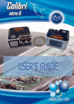 Colibri serie 6 : User`s guide