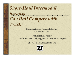 Short-Haul Intermodal Service