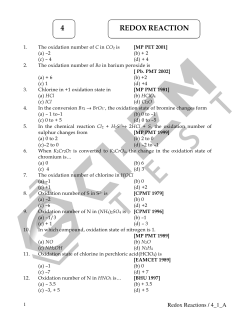 4 REDOX REACTION