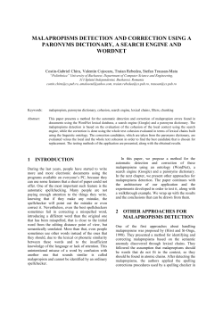 malapropisms detection and correction using