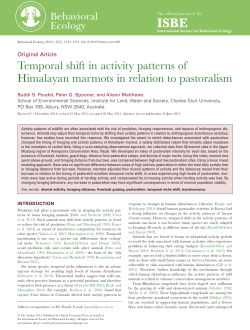 Temporal shift in activity patterns of Himalayan
