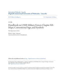 Handbook on USSR Military Forces, Chapter XII: Maps