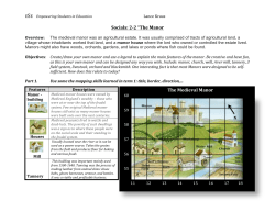 Socials: 2-‐2 &ldquo;The Manor The Medieval Manor