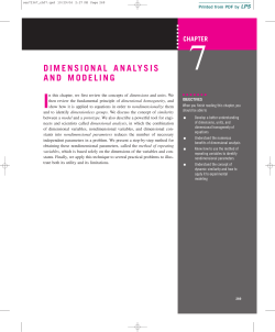 dimensional analysis and modeling - Rose
