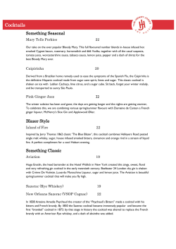 Cocktails - The Henry Jones Art Hotel