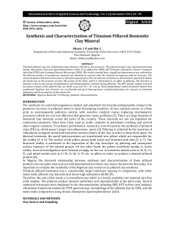 Synthesis and Characterization of Titanium Pillared Bentonite Clay
