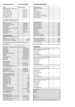 Christmas 2014 Order Form