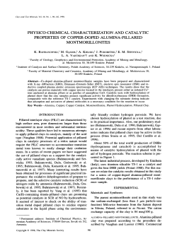 physico-chemical characterization and catalytic properties of copper