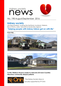 August - Kidney Society Auckland