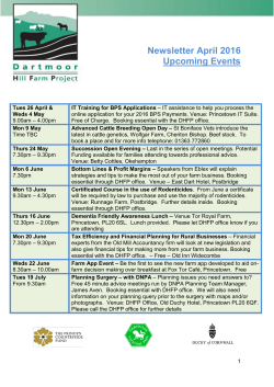 April 2016 Newsletter - Dartmoor National Park