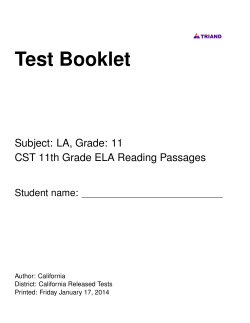 Test Booklet