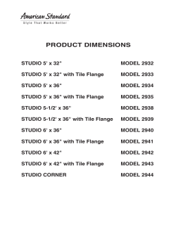 Spec Sheet - American Standard ProSite