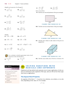 SOLVING EQUATIONS WITH RADICALS AND EXPONENTS