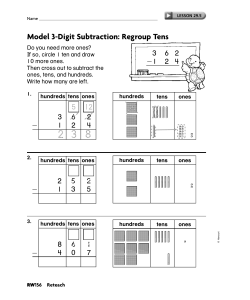 Model 3-Digit Subtraction: Regroup Tens