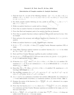1. Find the locus of z in each of the following relations: (i)|z &minus; 5| = 6
