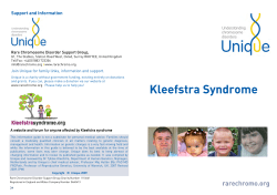 Kleefstra Syndrome
