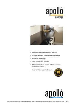 Quicktops - Sheridan worktops