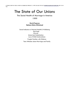 The Social Health of Marriage in America