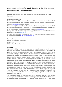 Community building for public libraries in the 21st century