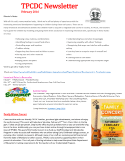 February 2016 Newsletter