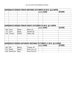 bareback riding friday matinee october 30 2015