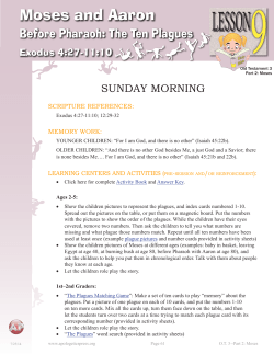 The Ten Plagues - the AP Curriculum!